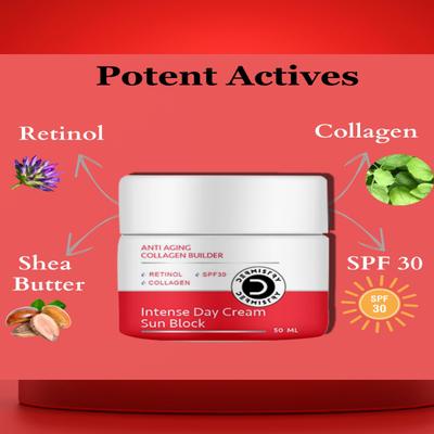 Dermistry Anti Ageing Retinol Collagen SPF 30 Intense Day Cream 50 ml + Anti Aging Lifting And Firming Instant And Intense Face Mask 50 ml - Masks & Peels