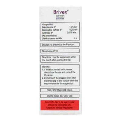 BRIVEX BAK FREE Eye Drops 5ml - Glaucoma-Ant