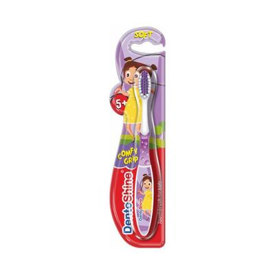 Dentoshine Comfy Grip Toothbrush for Kids Purple 100 gm - Toothbrushes