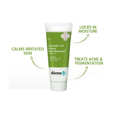 The Derma Co. Ceramide Plus Ha Intense Daily Face Moisturizer For Dry Skin 50gm - Face Moisturizers