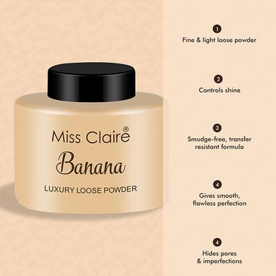 Miss Claire Luxury Loose Powder - Light Banana 38 Gm - Loose Powder
