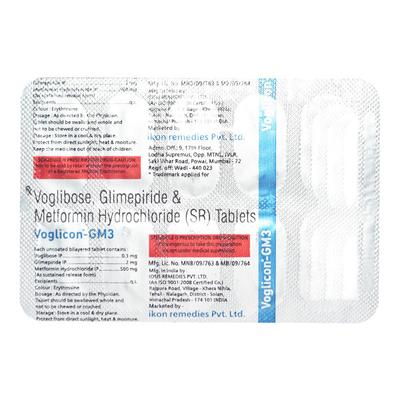 VOGLICON GM 3mg Tablet 10's - Diabetes-Ant