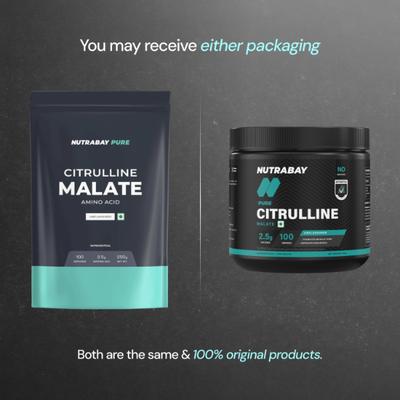 Nutrabay Pure Citrulline Malate Amino Acid Powder - Unflavoured 250 gm - Amino Acids