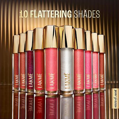 Lakme Glitterati Lip Glaze 101 Scarlet Spritzer 5 ml - Lip Glosses