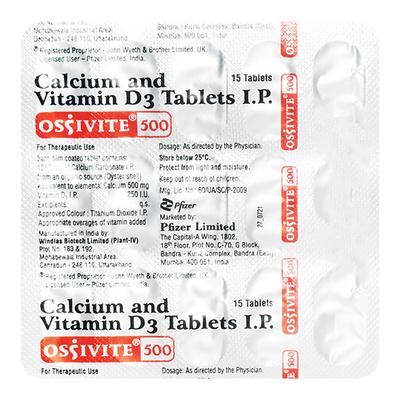 Ossivite 500mg Tablet 15'S - Supplements-Cal