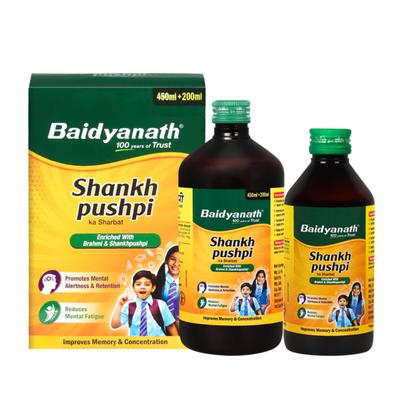 Baidyanath Shankhapushpi Kasharbat Syrup (2 in 1 offer 200 ml Free with 450 ml) 1's - Speciality Medicines