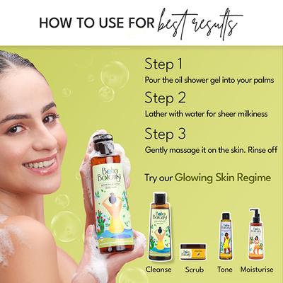 Boho Botanist Body Wash Green Tea & Cactus - Hydrates & Freshens, Sulphate Free Shower Gel 350 ml - Shower Gels & Body Wash