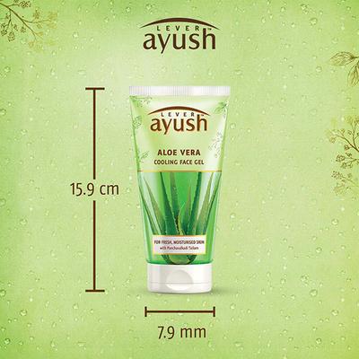 Lever Ayush Natural Ayurvedic Aloe Vera Cooling Face Gel 150 gm - Face Gels