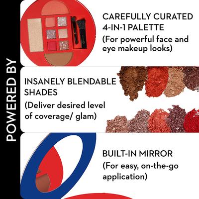 SUGAR Cosmetics X Wonder Woman Mixed Palette - 02 Primal President 20.8 gm - Face Palettes