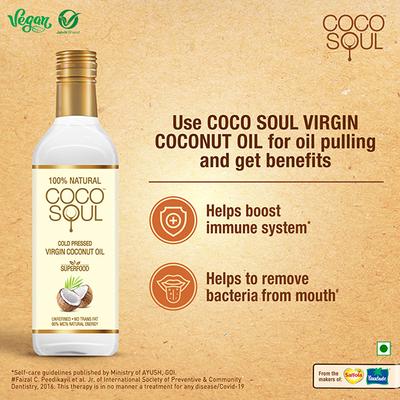 Coco Soul Cold Pressed Natural Virgin Coconut Oil, from the makers of Parachute 1250ml - Hair Oils