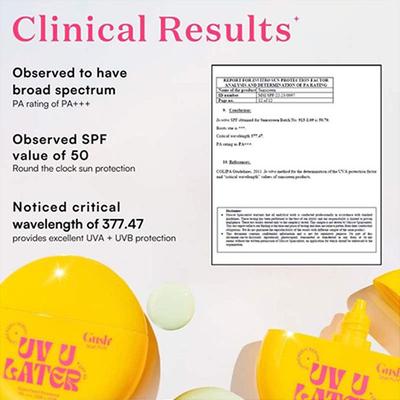 Gush Beauty Uv U Later Spf 50 Sunscreen Serum Pa +++Uva + Uvb, 3 In 1 Serum, Moisturiser and Sunscreen 50 ml - Body Sunscreen