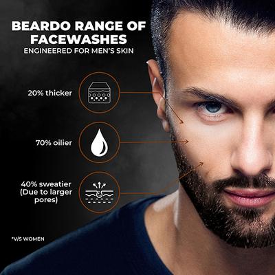 Beardo Detan Face Scrub Detox Rejuvenating 100gm - Face Scrubs