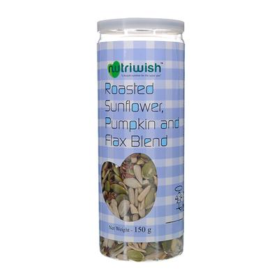 Nutriwish Roasted Sunflower, Pumpkin & Flax Seeds 150 gm - Nutritional Bars