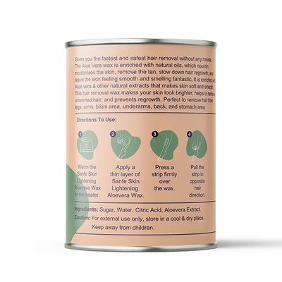 Sanfe Skin Lightening Aloe Vera Wax - Aloevera & Sugar 600 gm - Hair Removal Accessories