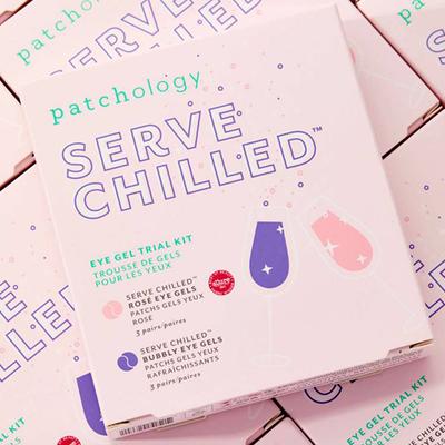 Patchology Serve Chilled Eye Gel Trial Kit - 1- Serve Chilled Rose Eye Gels, 2- Serve Chilled BuBBly Eye Gels 3 + 3 Pair 1's - Eye Gels & Roll-On