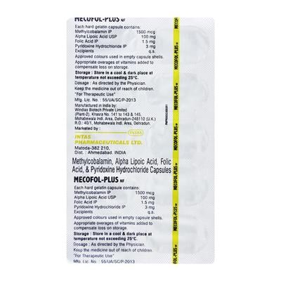 Mecofol Plus NF Capsule 10'S - Supplements-Vam