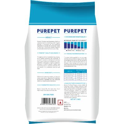 Purepet Chicken & Vegetables Adult Dog Food 2.8 kg - Petfood