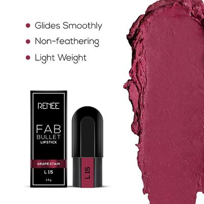 RENEE Fab Bullet L 15 Grape Stain 1.5 gm - Lipsticks
