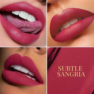 mCaffeine Shades Velvet Blur Matte Liquid Lipstick - 12 Hrs Stay & Lightweight - Subtle Sangria 4 ml - Liquid Lipsticks