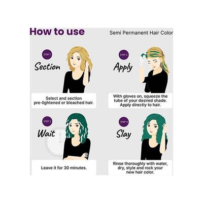 2.Oh! Semi Permanent Hair Color - Aqua Marine 100 ml - Crème