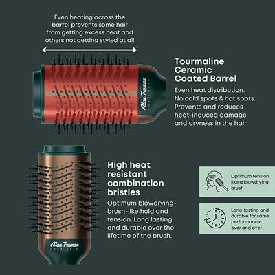 Alan Truman The Blow Brush with Storage & Travel case-Jade Green 740 gm - Multi-Stylers