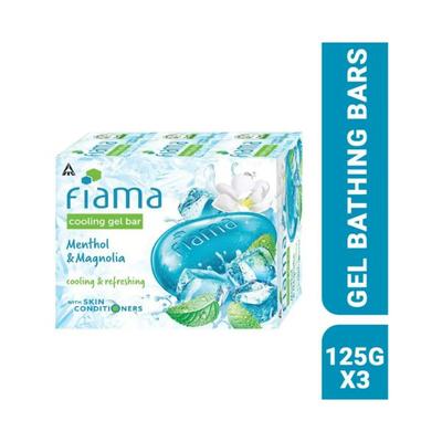 Fiama Cooling Gel Bathing Bar Menthol & Magnolia 375g 3's - Soaps