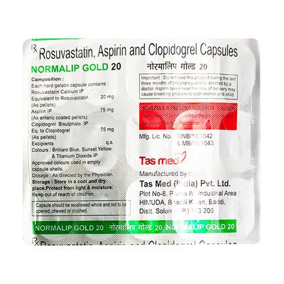 NORMALIP GOLD 20 Capsule 15's - Blood Clot-Ant