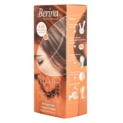 Berina A34 Light Golden Blonde Hair Color Cream 60 gm - Crème