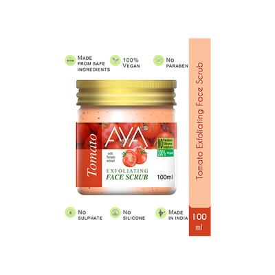 Aya Tomato Exfoliating Face Scrub, No Paraben, No Silicone, No Sulphate 100 ml - Scrubs & Exfoliants