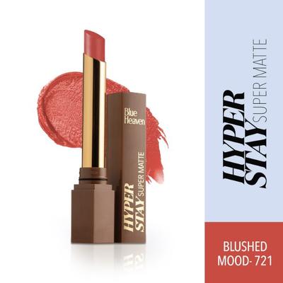 Blue Heaven Hyperstay Super Matte Lipstick Blushed Mood 721 2.2 gm - Lipsticks
