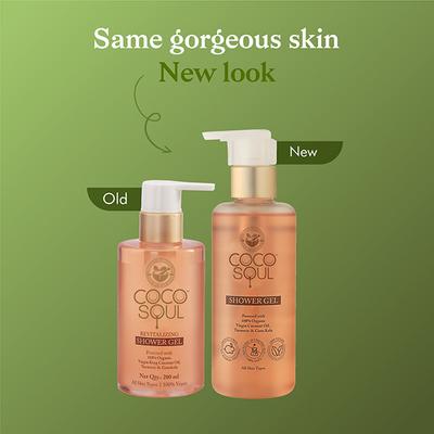 Coco Soul Shower Gel -With Coconut & Ayurveda- Sulphate & Paraben Free 200ml - Shower Gels & Body Wash