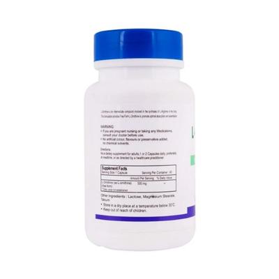 Healthvit L-Ornithine 500 mg Essential Amino Acid- Capsules 60's - Amino Acids