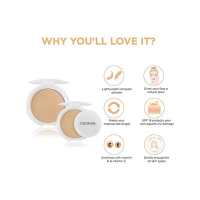 Colorbar Radiant White UV Fairness Compact Powder Tan-005 9 gm - Compact Powder