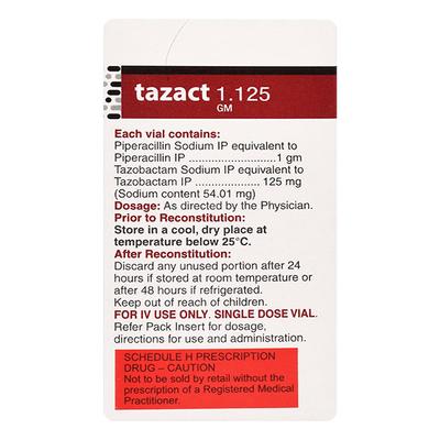 Tazact 1.125gm Injection 1's - Bacterial Infections-Pen