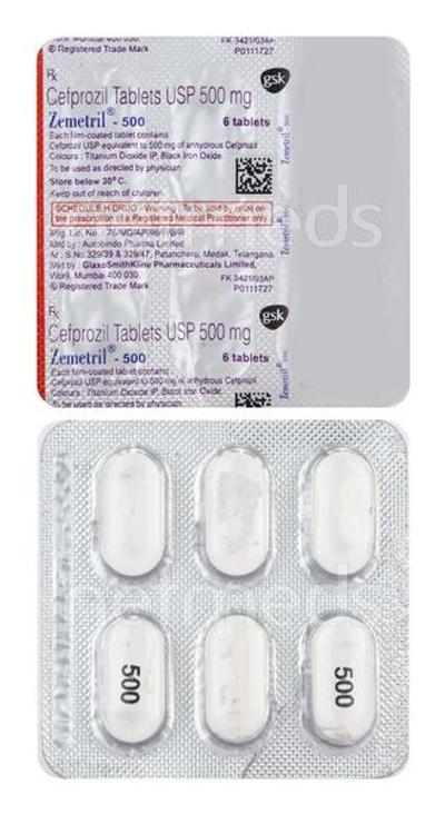 Zemetril 500mg Tablet 6'S - Bacterial Infections-Cep