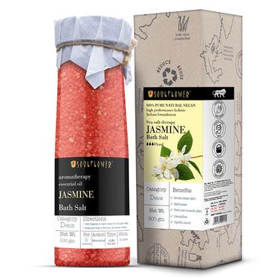 Soulflower Jasmine Bath Salt 500 gm - Bath Salts
