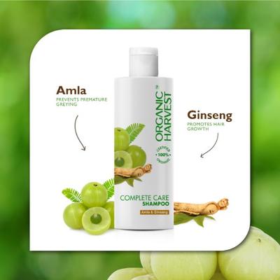 Organic Harvest Amla Hair Shampoo with Ginseng for Soft Hair 250 ml - Shampoos
