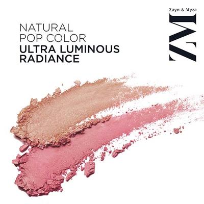 Zayn & Myza Glint & Soft Glam Blush + Highlighter Duo 8 gm - Blush Brush
