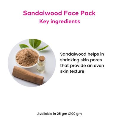 Rosa Sandal Face Pack 25 g - Face Packs