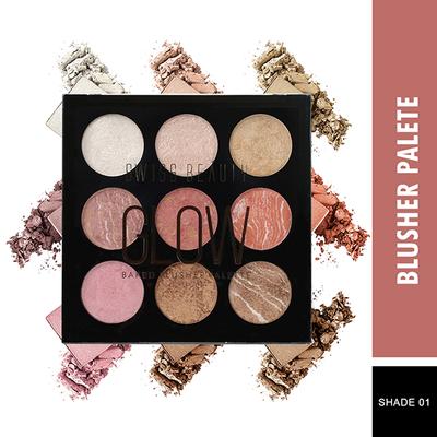 Swiss Beauty Glow Baked Blusher Palette - (Shade-1) 24 gm - Blushes