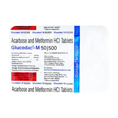 GLUCODAC M 50 Tablet 10's - Diabetes-Ant