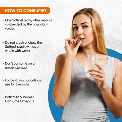 Herbal Max Omega 3 Soft Gelatin Capsule 60's - Omega Fish Oil Fatty Acids