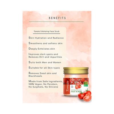 Aya Tomato Exfoliating Face Scrub, No Paraben, No Silicone, No Sulphate 100 ml - Scrubs & Exfoliants