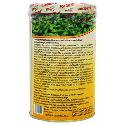 SOYGROWTH SOYA PROTEIN POWDER MIX CHOLESTEROL FREE FOOD Powder 200gm - Supplements-Vam