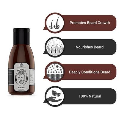 The Man Company Beard Wash for Growth - Almond & Thyme 100 ml - Beard Wash