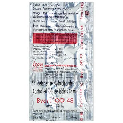 Bvert OD 48mg Tablet 10'S - Vertigo-Ant