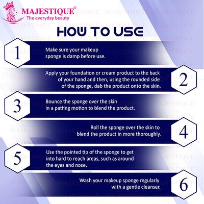 Majestique Women Face Sponge with Handle FC5 1's - Sponges & Applicators