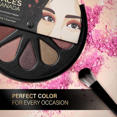 Faces Canada 6 In 1 Eyeshadow Palette Olive Butter & Macadamia Oil - Candid Charmer 02, 6gm - Eye Shadow Palettes