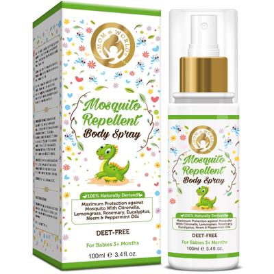 Mom & World Mosquito Repellent Body Spray (3+ Months) 100 ml - Mosquito Repellent
