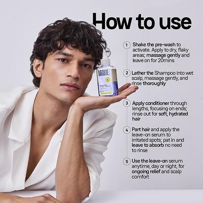 Moxie Beauty Advanced Anti-Dandruff Routine - Skincare Inspired AHA-BHA Routine 505 ml - Hair Sets & Kits